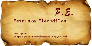 Petruska Eleonóra névjegykártya