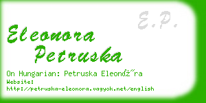 eleonora petruska business card
